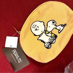 Charlie brown & snoopy make up bag pencil case cosmetic New from Japan